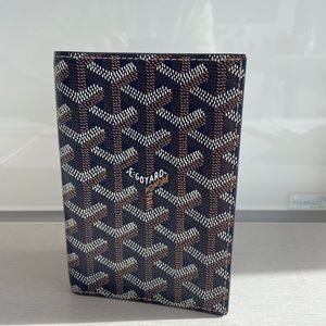 Goyard Grenelle Passport Cover Blue. With original Box.